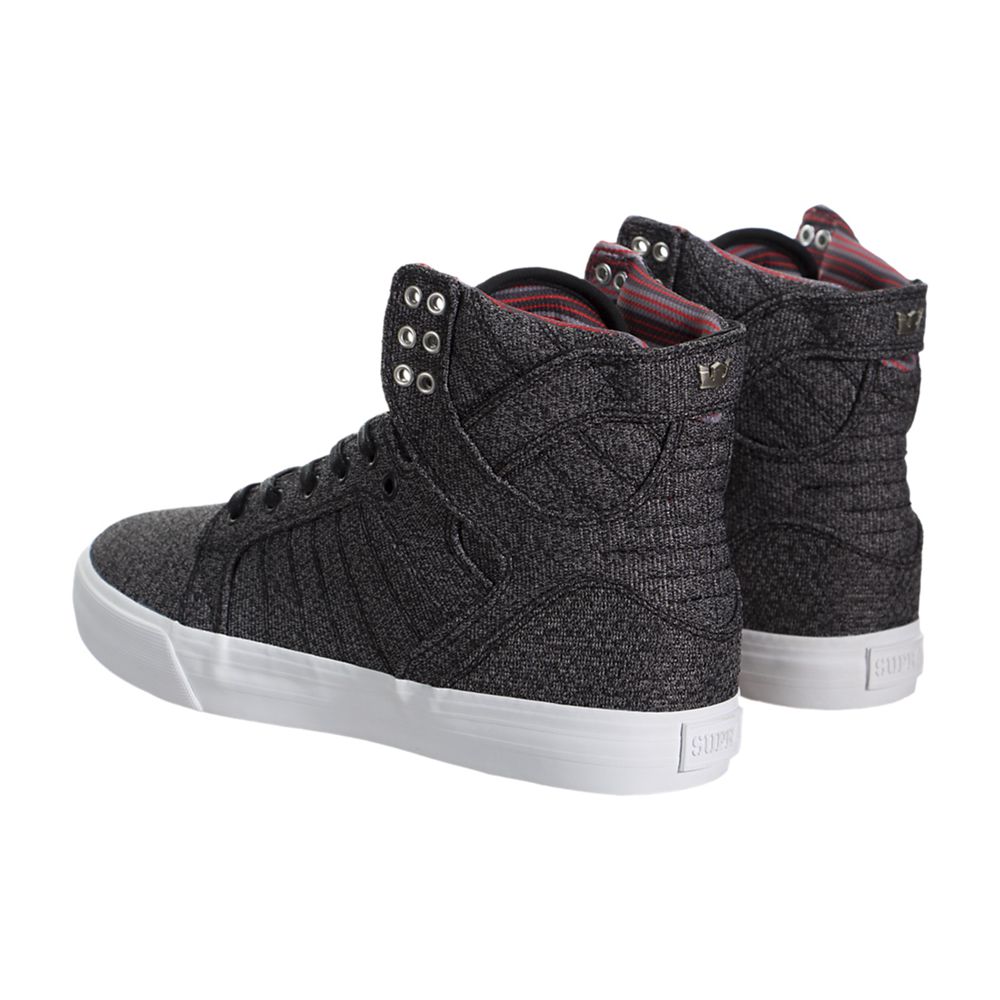 Baskets Montantes Supra SkyTop Grise Microchip Heather/White Homme | MMX-50233510